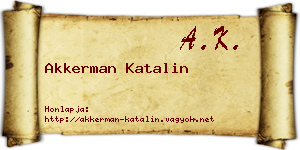 Akkerman Katalin névjegykártya