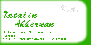 katalin akkerman business card